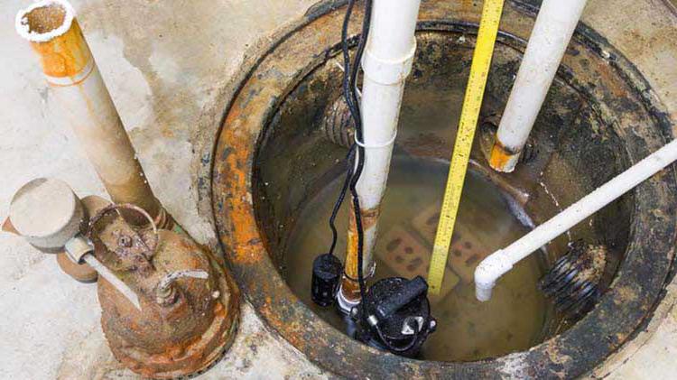 Sump pump drainage system.